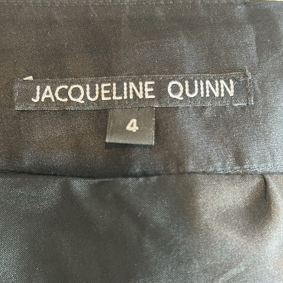 Jacquline Quinn skirt with faux pearl beaded embroidered leaves, size 4 - Picture 7 of 11